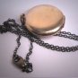 Antique Gold Floral Locket Vintage Victorian Ruby Pink Sapphire Paste Necklace Art Deco Nouveau