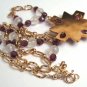 Vintage Australian Opal Garnet Moonstone Necklace Pendant Georgian Victorian Style Renaissance