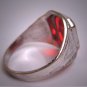 Antique Ruby Paste Ring Victorian Art Deco Ornate Set 1920