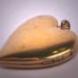 Ornate Antique Gold Heart Locket Necklace Vintage Victorian Floral 1930 Sweetheart