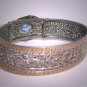 Antique Sapphire Gold Rhodium Bracelet Vintage Art Deco 1920 Filigree