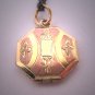 Antique Rose Gold Floral Locket Victorian Art Deco 1920