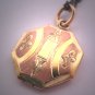 Antique Rose Gold Floral Locket Victorian Art Deco 1920