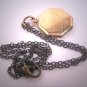 Antique Rose Gold Floral Locket Victorian Art Deco 1920