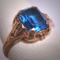 Antique Sapphire Paste Wedding Ring Gold Vintage Art Deco c.1920 Engagement