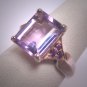 Estate Amethyst Ring Wedding Vintage Art Deco Style Filigree