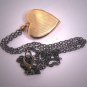 Antique Gold Locket Engraved Heart Vintage Victorian Shield Necklace