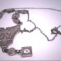 Antique Paste Lavaliere Necklace Vintage Art Deco 1920s Filigree