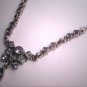 Vintage Rose de France Lavaliere Necklace Victorian Art Deco Silver