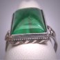 Antique Emerald French Paste Ring Floral Vintage Art Deco Era 1920