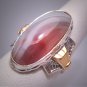 Antique Banded Agate Ring Gold Vintage Art Deco Victorian