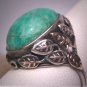 Antique Art Nouveau Turquoise Ring Vintage Wedding Deco 1890 Arts Crafts