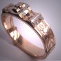 Antique Gold Bangle Buckle Bracelet Vintage Victorian Floral