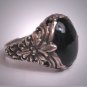 Antique Vintage Onyx Ring Victorian Art Nouveau Estate Wedding