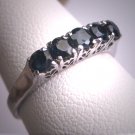 Antique Sapphire Wedding Ring Band Vintage Art Deco
