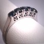 Antique Sapphire Wedding Ring Band Vintage Art Deco