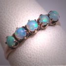 Antique Victorian Australian Opal Wedding Ring Gold Band