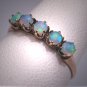 Antique Victorian Australian Opal Wedding Ring Gold Band