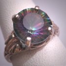 Antique Style Mystic Topaz Ring Vintage Retro Art Deco 20s Style Wedding
