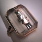 Antique Diamond Ring Vintage Art Deco Crystal Gold 1920