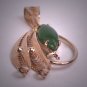 Antique Jade Pendant for Necklace Gold Filigree Art Deco 1930s