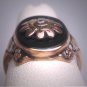 Antique Ornate Onyx Diamond Ring Sunflower Floral Vintage Victorian Art Deco Rose Yellow Gold 1920