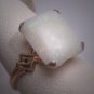 Antique Emerald Cut Sugarloaf Australian Opal Ring Victorian Art Deco Gold Wedding c.1920