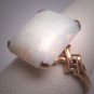 Antique Emerald Cut Sugarloaf Australian Opal Ring Victorian Art Deco Gold Wedding c.1920