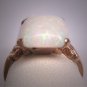 Antique Emerald Cut Sugarloaf Australian Opal Ring Victorian Art Deco Gold Wedding c.1920