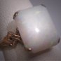 Antique Emerald Cut Sugarloaf Australian Opal Ring Victorian Art Deco Gold Wedding c.1920