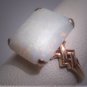 Antique Emerald Cut Sugarloaf Australian Opal Ring Victorian Art Deco Gold Wedding c.1920