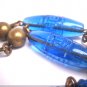 Antique Sapphire Czech Necklace Vintage Victorian Art Deco 1920 Enamel Deer