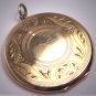 Antique Victorian Gold Locket Pendant Floral Vintage c.1920