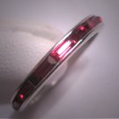 Antique Ruby Paste Wedding Band Ring Vintage Art Deco 7