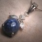 Vintage Art Deco Star Sapphire Pendant Necklace Lavaliere 1950s