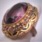 Antique Czech Amethyst Ring Vintage Art Deco Victorian c.1910