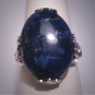 Antique Lapis Ring Vintage Victorian Art Deco Bow Motif 1920