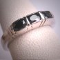 Vintage Sapphire Wedding Band Ring Art Deco Three Stone Stackable