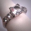 Antique White Sapphire Wedding Ring Vintage Art Deco Engagement 1930