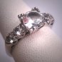 Antique White Sapphire Wedding Ring Vintage Art Deco Engagement 1930
