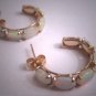 Gorgeous Vintage Australian Opal Earrings 14K Gold Hoops