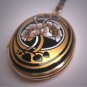 Estate Vintage Enamel Locket Pendant Necklace Floral Michaela Frey Victorian Art Nouveau