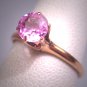 Antique Pink Sapphire Wedding Ring Vintage Victorian Art Deco Gold