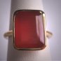 Vintage Carnelian Ring Georgian Style Etruscan Revival Gold Victorian