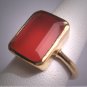 Vintage Carnelian Ring Georgian Style Etruscan Revival Gold Victorian