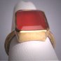 Vintage Carnelian Ring Georgian Style Etruscan Revival Gold Victorian