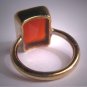 Vintage Carnelian Ring Georgian Style Etruscan Revival Gold Victorian