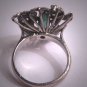 Antique Emerald Diamond Ring Vintage Art Deco Wedding Palladium 1930