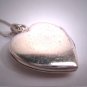 Antique Enameled Locket Necklace Pink Floral Vintage Puffy Heart Sterling 1920