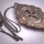 Antique Italian Micro Mosaic Sapphire Pendant Necklace Victorian Art Deco 1920